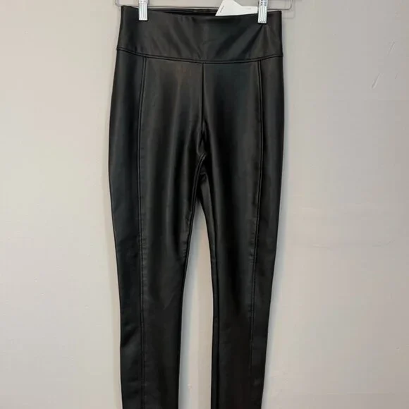 Wolford Black Vegan (Faux) Leather Pants Size 4 US  High Waisted NWT - Picture 2 of 10